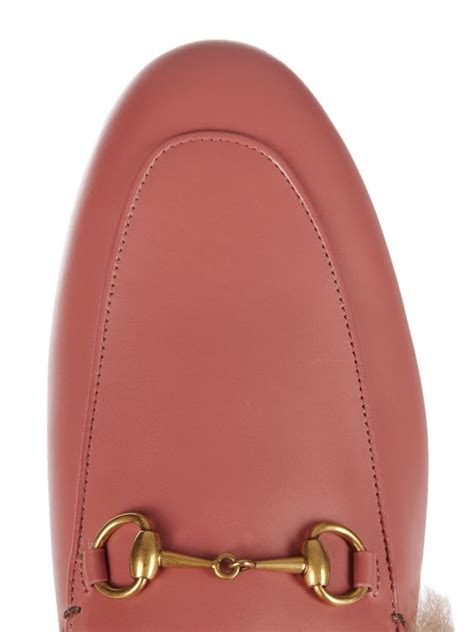 gucci backless loafers pink|gucci fur loafers women's.